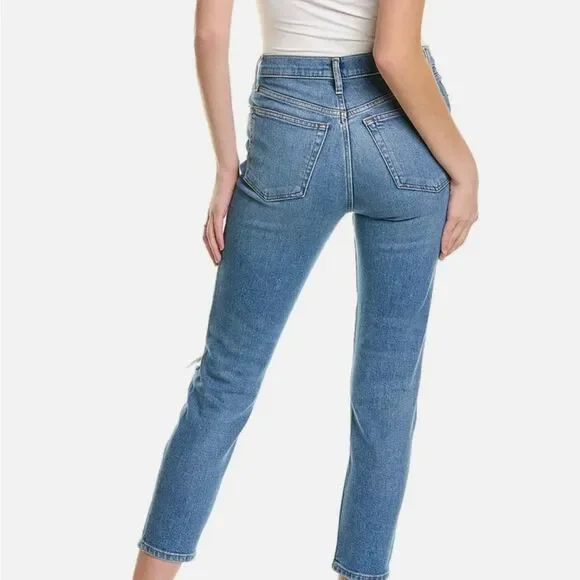 {Re/Done} 90’s High-Rise Ankle Crop Distressed Jeans, NWT sz 28 - Picture 3 of 10